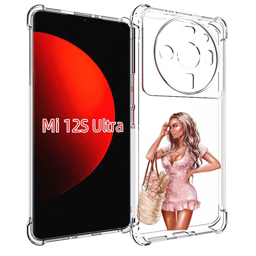 Чехол MyPads Девушка-в-мини-платье женский для Xiaomi 12S Ultra задняя-панель-накладка-бампер