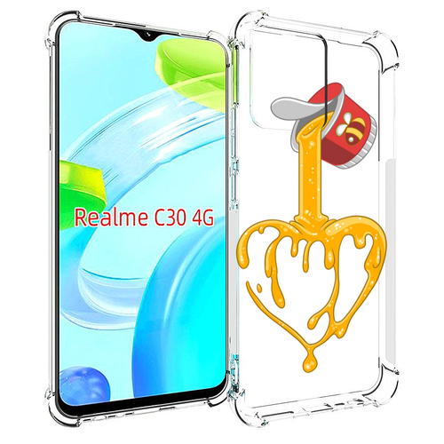 Чехол MyPads медовое сердце для Realme C30 4G / Narzo 50i Prime задняя-панель-накладка-бампер чехол mypads фруктовое сердце для realme c30 4g narzo 50i prime задняя панель накладка бампер