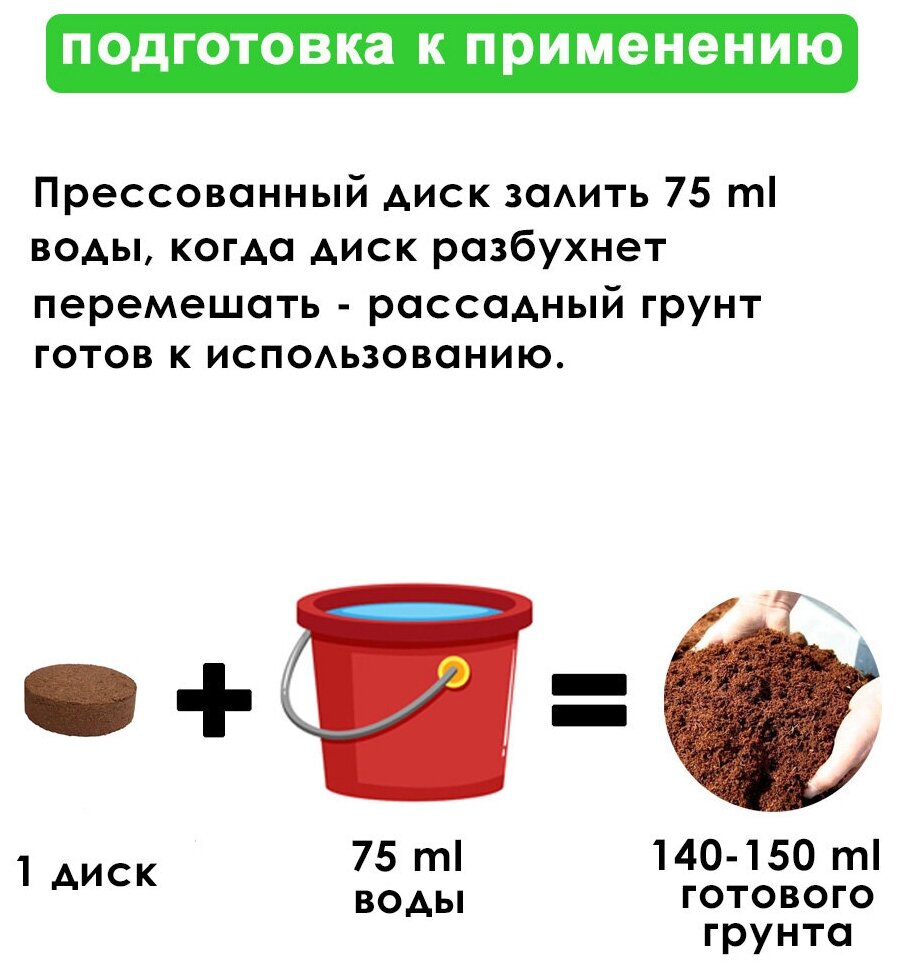 Кокосовый субстрат мелкой фракции для растений, террариумов, рассады, цветов, улиток, черепах 9-7л - фотография № 4