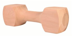 Trixie игрушка для собак Гантель деревянная квадрат 650 гр