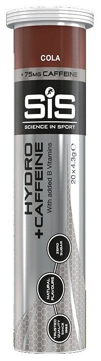 Изотоник SCIENCE IN SPORT (SiS) GO Hydro Tablet 20s CAFFEINE 20 таблеток, Кола