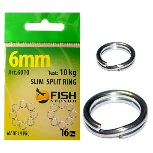 Кольцо заводное FISH SEASON Slim 5мм 7кг 18шт 6010-05F