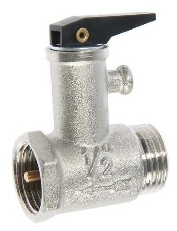 Предохранительный клапан ZEIN engr для водонагревателя 1/2" с курком латунь никелированный 51