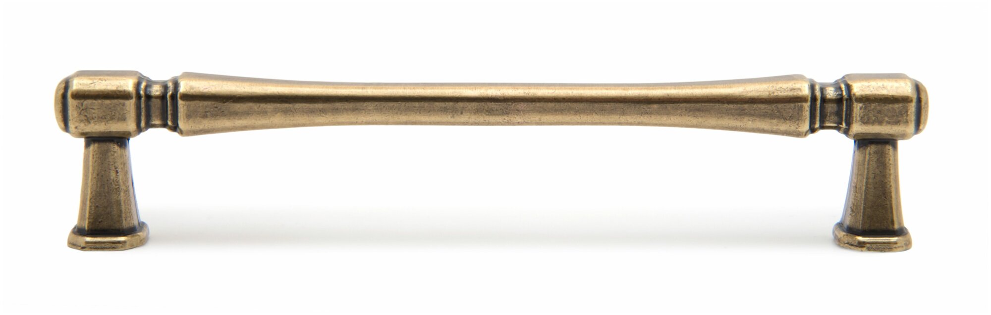 Ручка мебельная GRETA, установочный размер - 128 мм, цвет-старинная латунь, материал-цинк-алюминий - фотография № 4