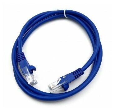 Патч-корд Buro UTP 4 пары cat5E CCA molded 1м голубой RJ-45 (m)-RJ-45 (m)