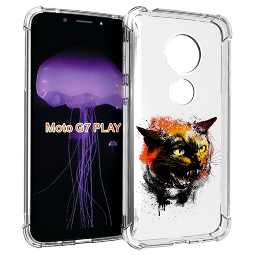 Чехол MyPads сиамский кот для Motorola Moto G7 Play задняя-панель-накладка-бампер