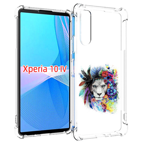 Чехол MyPads Лев 2 для Sony Xperia 10 IV (10-4) задняя-панель-накладка-бампер