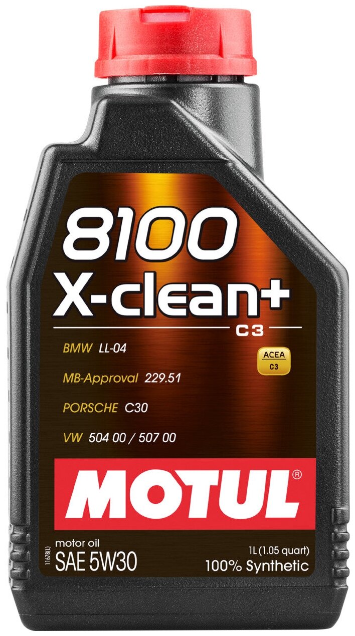 Масло Моторное Motul 8100 X-Clean + 5w-30 1 Л 111683 MOTUL арт. 111683