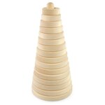 Пирамидка 26 см 15 колец / сортер / деревянная развивающая игрушка / для детей / для малышей / заготовка/Ulanik - изображение