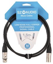 Кабель микрофонный SZ-Audio XLRm - XLRf 1.5m / запись вокала, стрим, гитара