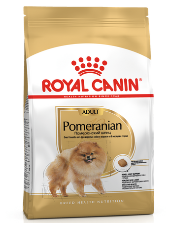 Сухой корм Royal Canin Pomeranian Adult для взрослых собак породы Померанский шпиц от 8 месяцев до 12 лет, 1.5 кг