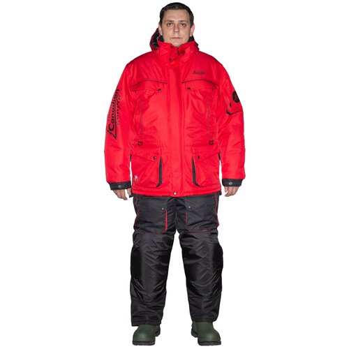 Костюм рыболовный зимний Canadian Camper SNOW LAKE PRO (куртка+брюки) цвет black/red, XXL