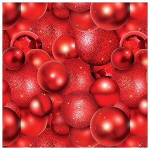 Бумага упаковочная 50х70 см «Волшебные шары», красный (1 лист) Бумага упаковочная 50х70 см «Волшебны