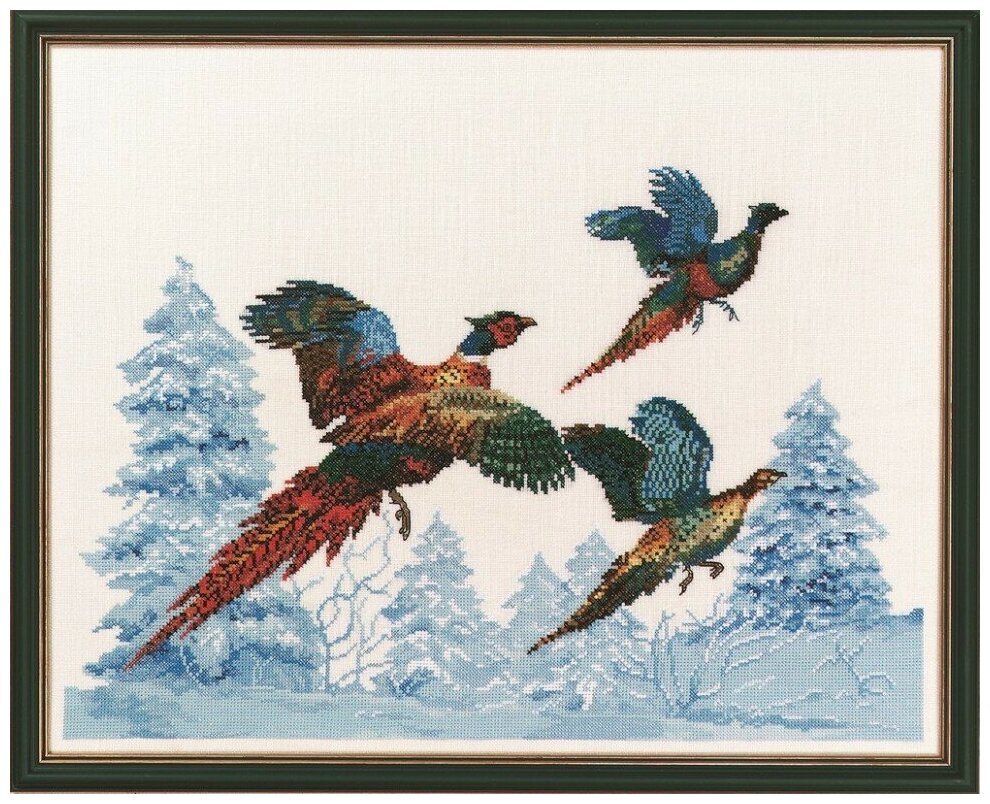 Pheasants (Фазаны) #14-285 Eva Rosenstand Набор для вышивания 40 x 50 см Счетный крест