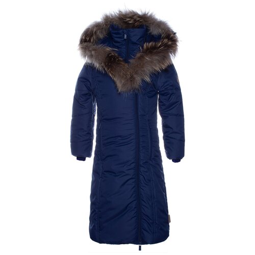 Пальто зимнее Huppa 128 размер, темно-синий