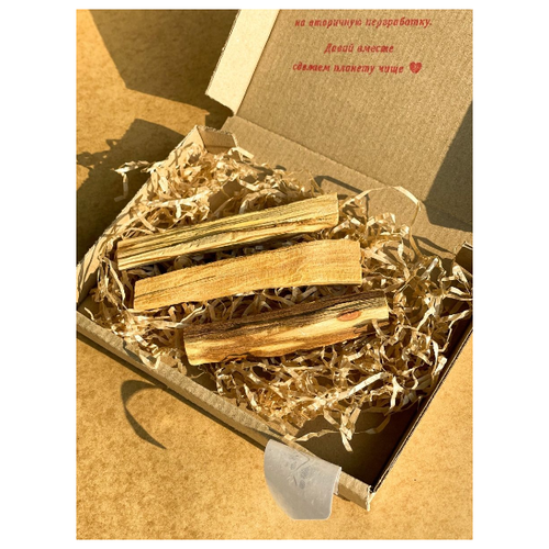 подарочный набор для медитации пало санто и ракушка в крафтовой коробочке Пало Санто - Благовония для медитации