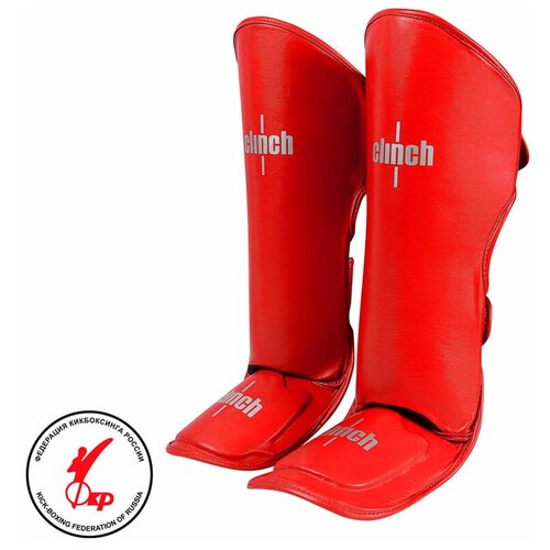 защита голени clinch shin guard kick красная l C521 Защита голени и стопы Clinch Shin Instep Guard Kick красная - Clinch - S