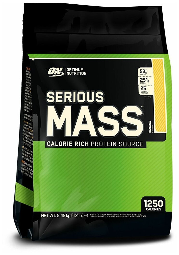 Гейнер Optimum Nutrition Serious Mass (5440 г) банан