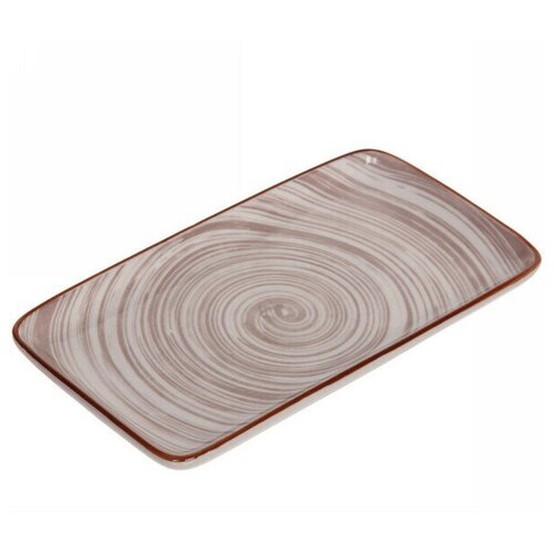 Блюдо керамическое «Тоскана» 23*12,5*2см кремовая