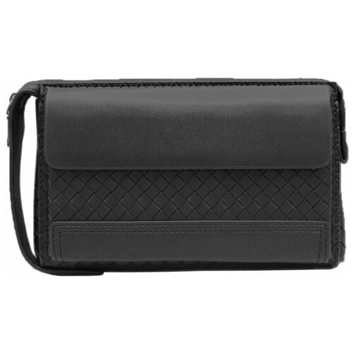 Сумка барсетка Loui Vearner, фактура гладкая, черный