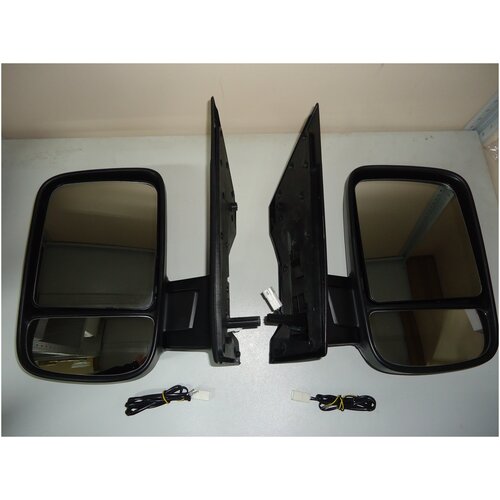Зеркала для а/м Газель Некст, нового образца, с ручным приводом, подогревом и повторителем поворота (комплект)
