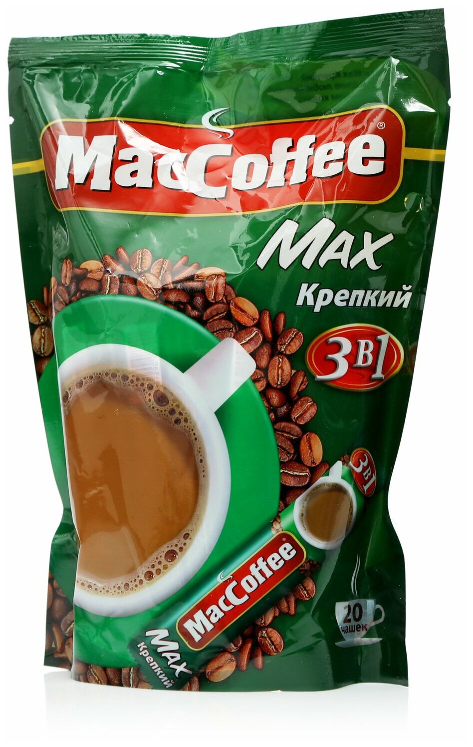 Напиток кофейный растворимый 3в1 MacCoffee Max Крепкий 20x16г бл - фотография № 4