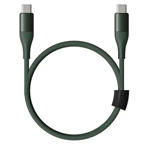 Кабель Type-C/Type-C SOLOVE 100 см 20W PD 3А нейлоновая оплетка (DW3 Green) техпак зеленый