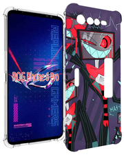 Чехол MyPads hazbin hotel для Asus ROG Phone 6 Pro задняя-панель-накладка-бампер