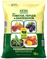 Почвогрунт Гера Keva Bioterra для томатов и перцев, 10 л