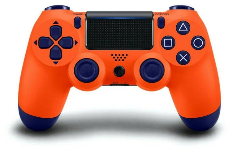 Джойстик игровой геймпад беспроводной для PS4 / ПК / Bluetooth / USB / оранжевый