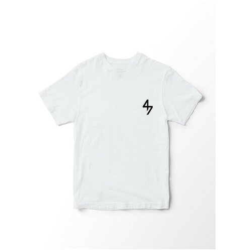 фото Футболка мужская белая из хлопка минимализм игры hitman 2 - 2169 будь на стиле!