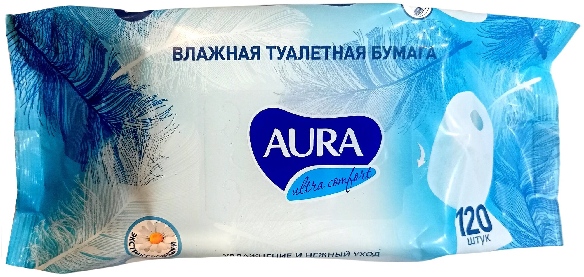 Влажная туалетная бумага Aura Comfort