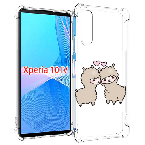 Чехол MyPads влюбленные-барашки для Sony Xperia 10 IV (10-4) задняя-панель-накладка-бампер