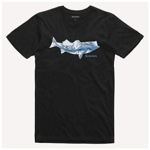 simms футболка striper bay fill t shirt grey heather мужской s активный отдых Simms Футболка Striper Bay Fill T-Shirt black, Мужской, S активный отдых