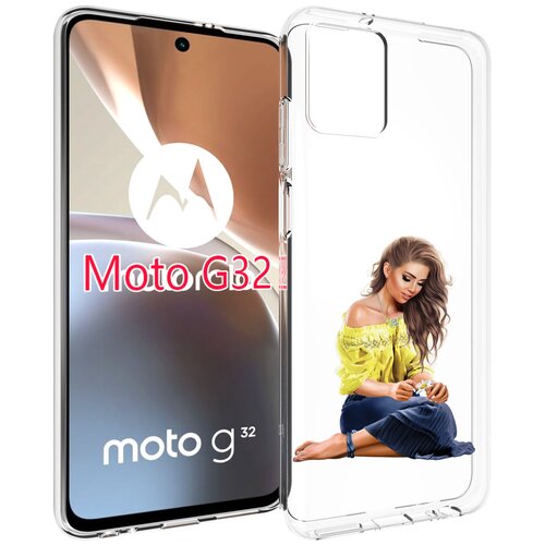Чехол MyPads миленькая-девочка женский для Motorola Moto G32 задняя-панель-накладка-бампер