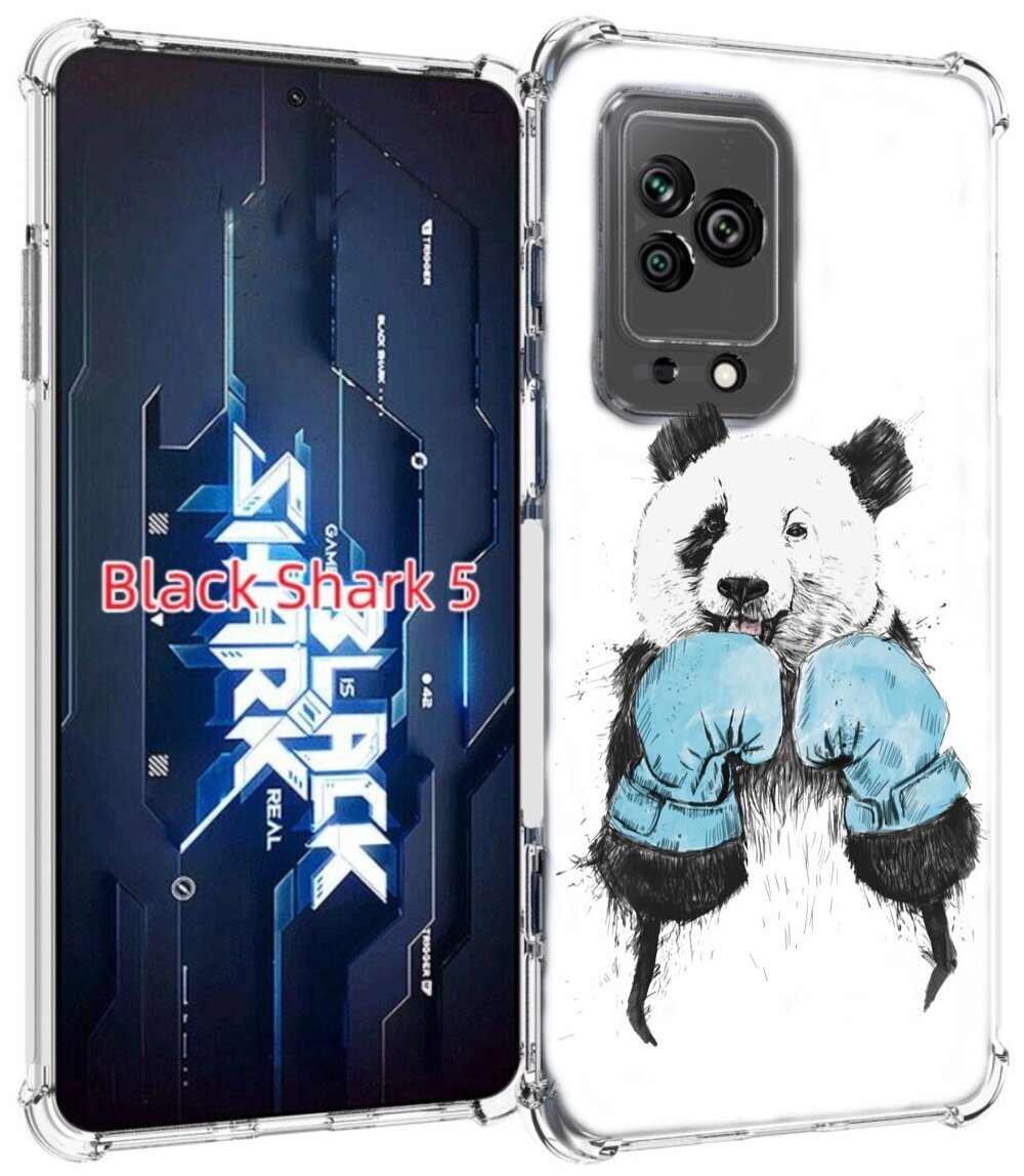 Чехол MyPads панда боксер для Xiaomi Black Shark 5 задняя-панель-накладка-бампер