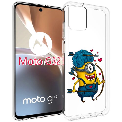 Чехол MyPads Миньон купидон для Motorola Moto G32 задняя-панель-накладка-бампер чехол mypads миньон купидон для motorola edge 30 ultra задняя панель накладка бампер