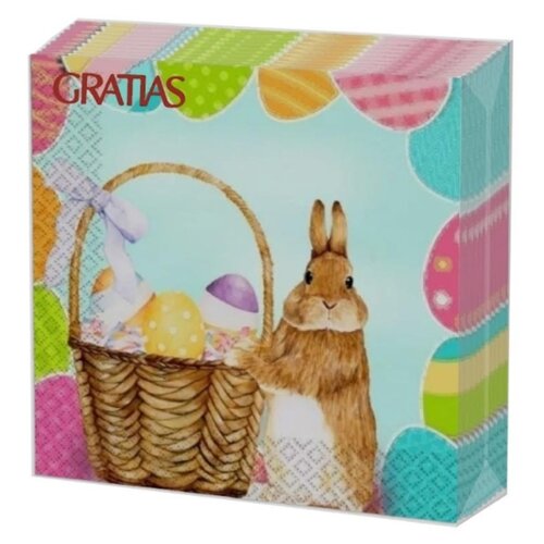 Салфетки Gratias Корзина подарков, 20 листов, 1 пачка, бесцветный