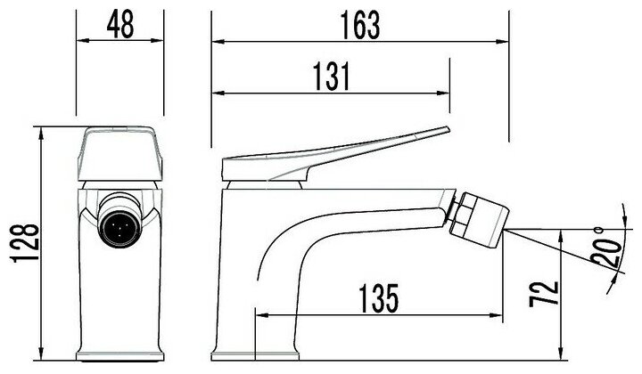 Смеситель Lemark Bronx LM3708GM для биде - фотография № 2