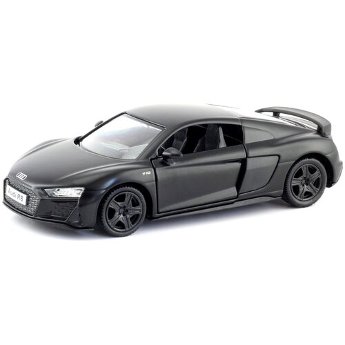 Машина металлическая RMZ City 1:32 Audi R8 2019, черный матовый цвет, двери открываются машина металлическая rmz city 1 32 audi r8 2019 черный матовый цвет двери открываются