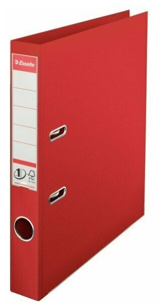 Папка-регистратор Esselte №1 Power, пластик, 50 мм, красный (комплект 3 штуки)