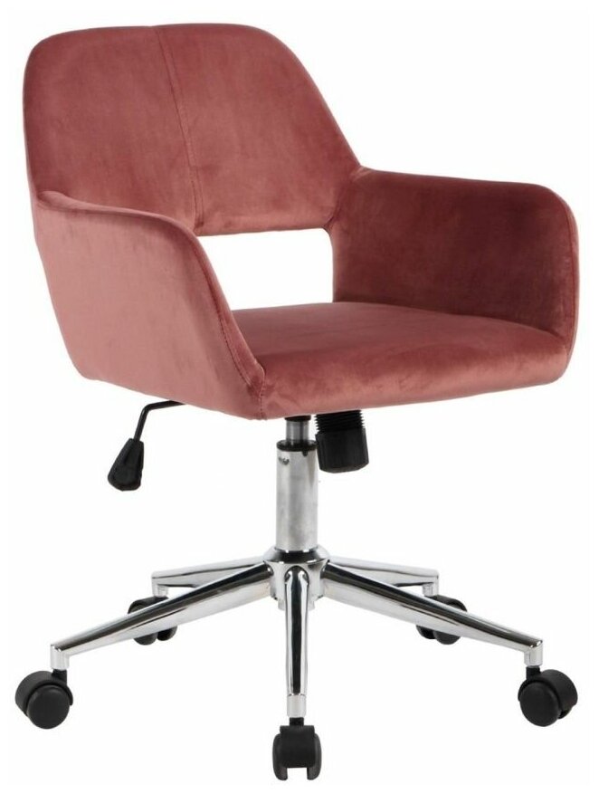 Кресло офисное Ross велюр розовый
