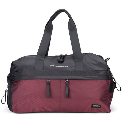 фото Сумка спортивная , 18х18х44 см, ручная кладь, бордовый нет бренда