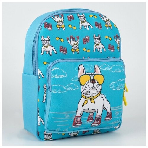 Рюкзак детский с карманом «Пёс в кедах», 30 х 22 х 10 см