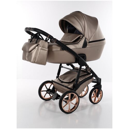 Универсальная коляска 2 в 1 JUNAMA TERMO LINE ECCO JTLE-02 (кожа графит/рама черная)