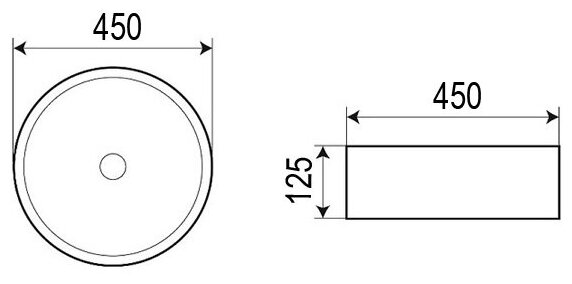 Раковина накладная Azario 45х45х12.5 фаянс, цвет Белый (AZ4115) - фотография № 3