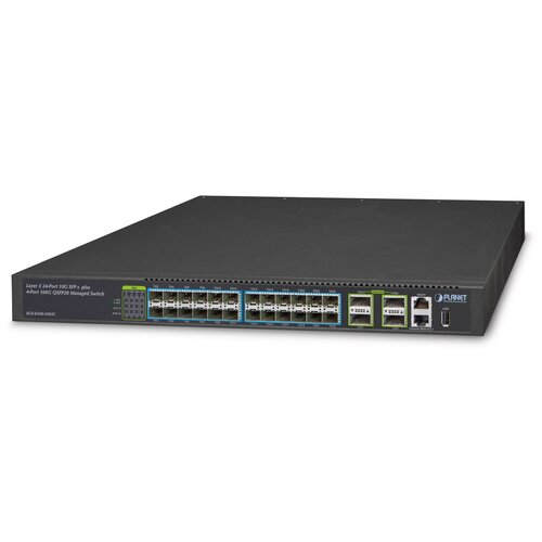 Planet XGS-6350-24X4C управляемый коммутатор/ Layer 3 24-Port 10G SFP+ + 4-Port 40G/100G QSFP28 Managed Switch with optional Redundant Power