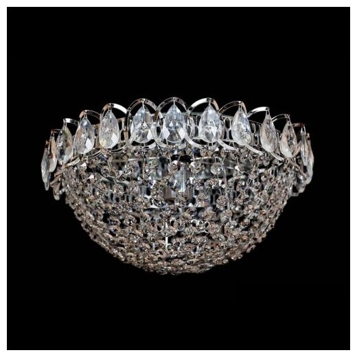 фото Люстра Гусь-Хрустальный Катерина Сетка, хрусталь, Е27, 60 Вт, кол-во ламп: 1 шт, цвет арматуры: серебристый