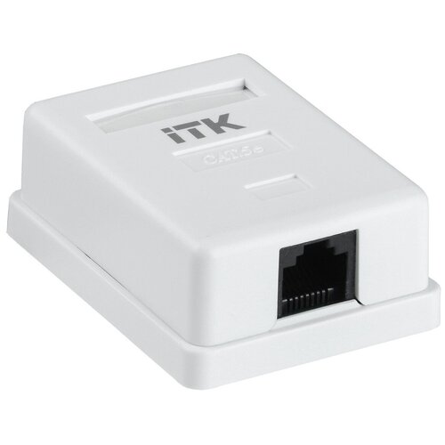 Розетка ITK CS2-1C5EU-12 настен.RJ45 1 кат.5E UTP бел.