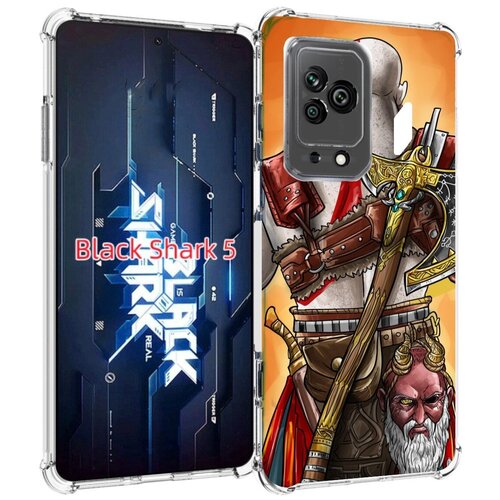 Чехол MyPads God of War для Xiaomi Black Shark 5 задняя-панель-накладка-бампер чехол mypads god of war для xiaomi black shark 5 pro задняя панель накладка бампер